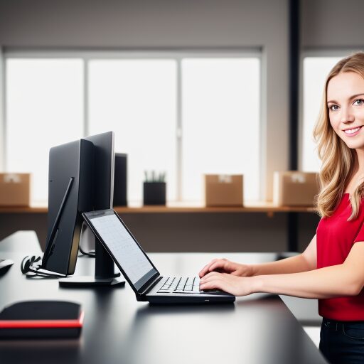 Girl Typing on a Computer