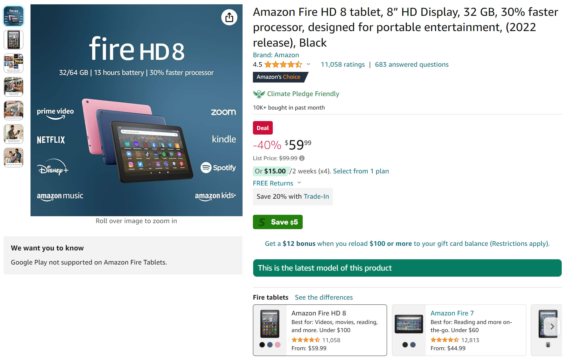 Amazon Fire HD 8 tablet