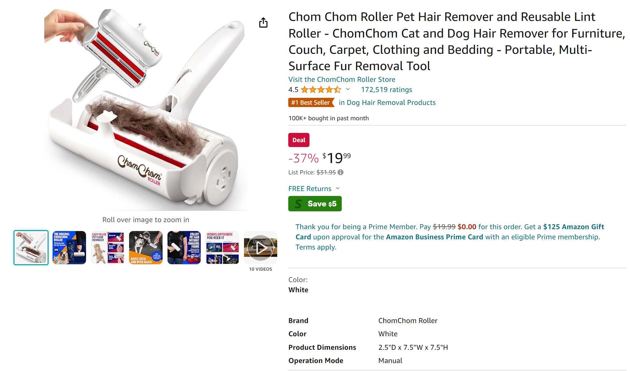 Chom Chom Roller Pet Hair Remover