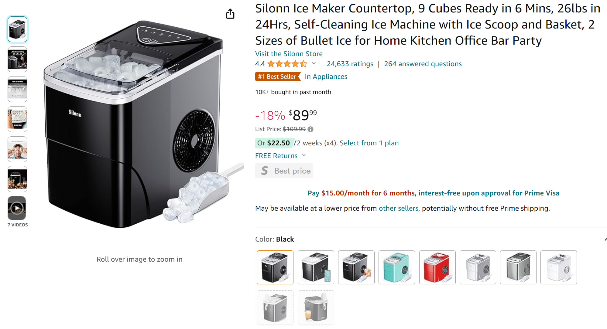 Silonn Ice Maker Countertop