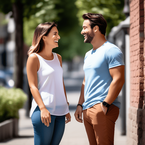 A Man and Woman Talking